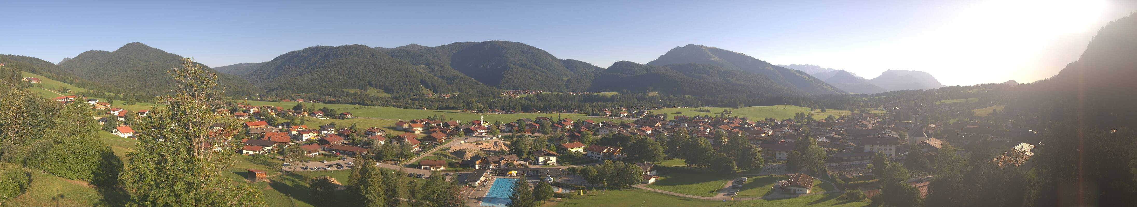 Archiv Foto Webcam Panoramablick auf das Dorf Reit im Winkl