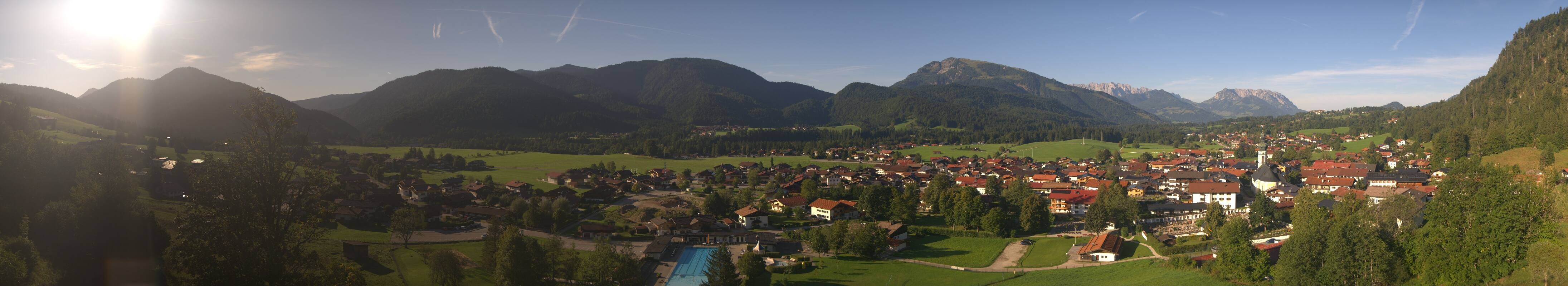 Archiv Foto Webcam Panoramablick auf das Dorf Reit im Winkl