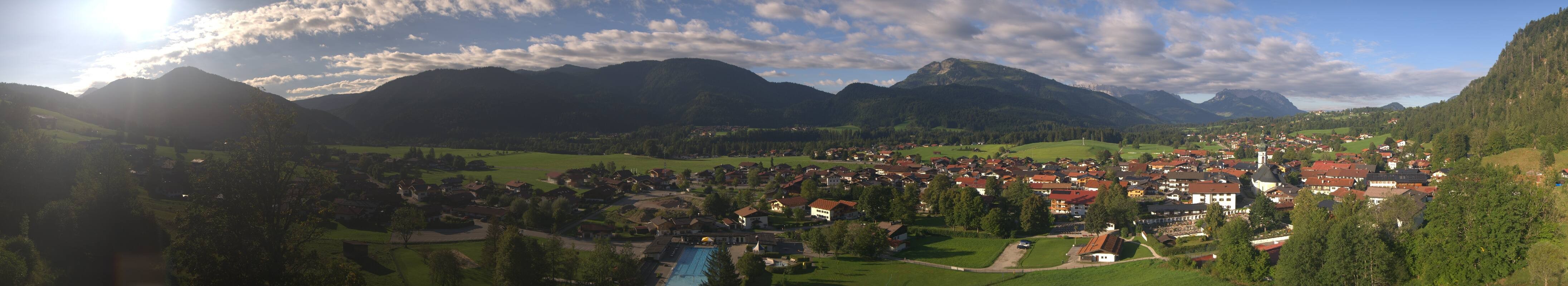 Archiv Foto Webcam Panoramablick auf das Dorf Reit im Winkl