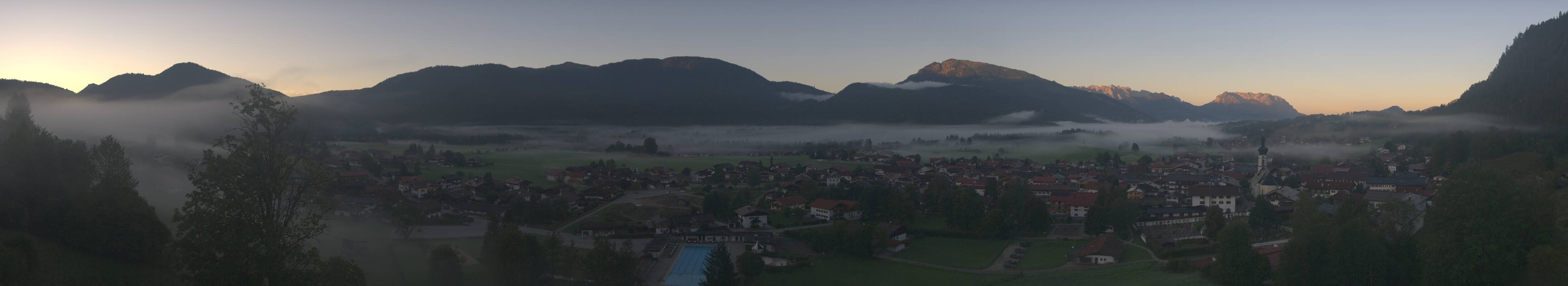 Archiv Foto Webcam Panoramablick auf das Dorf Reit im Winkl
