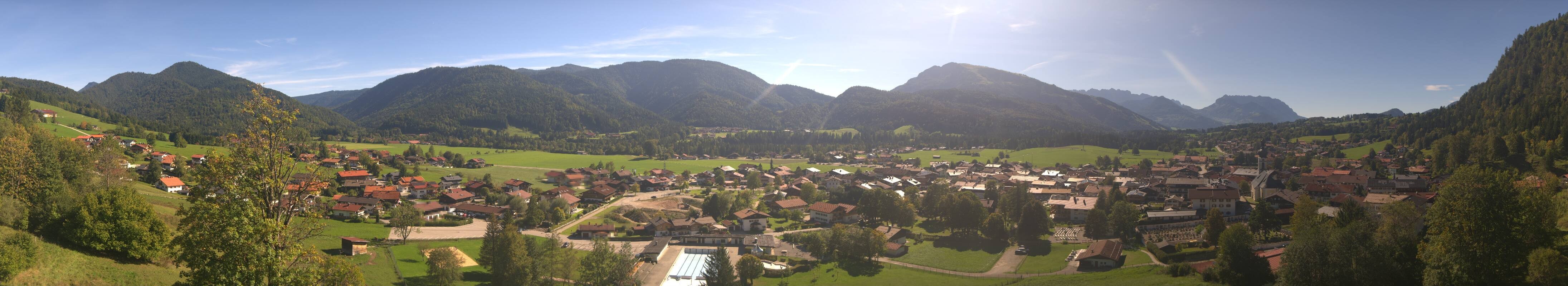 Archiv Foto Webcam Panoramablick auf das Dorf Reit im Winkl