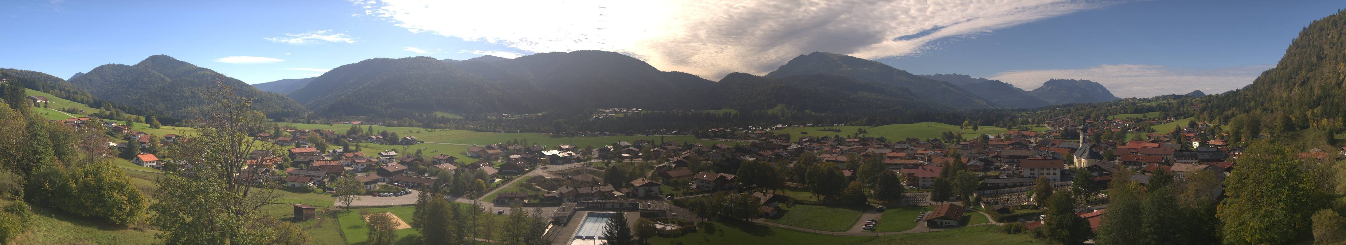 Archiv Foto Webcam Panoramablick auf das Dorf Reit im Winkl