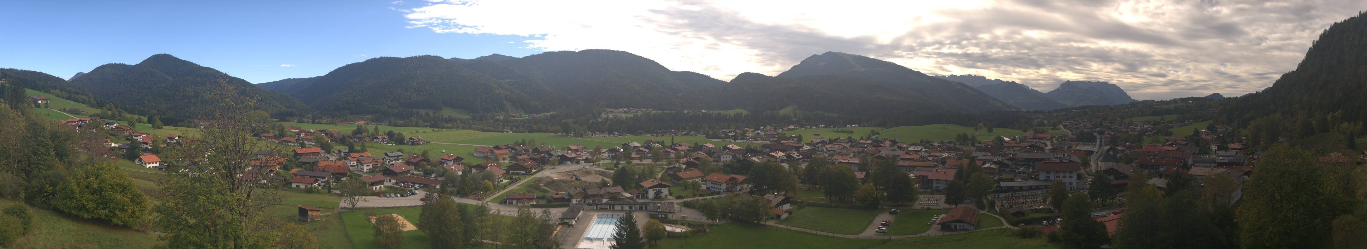 Archiv Foto Webcam Panoramablick auf das Dorf Reit im Winkl