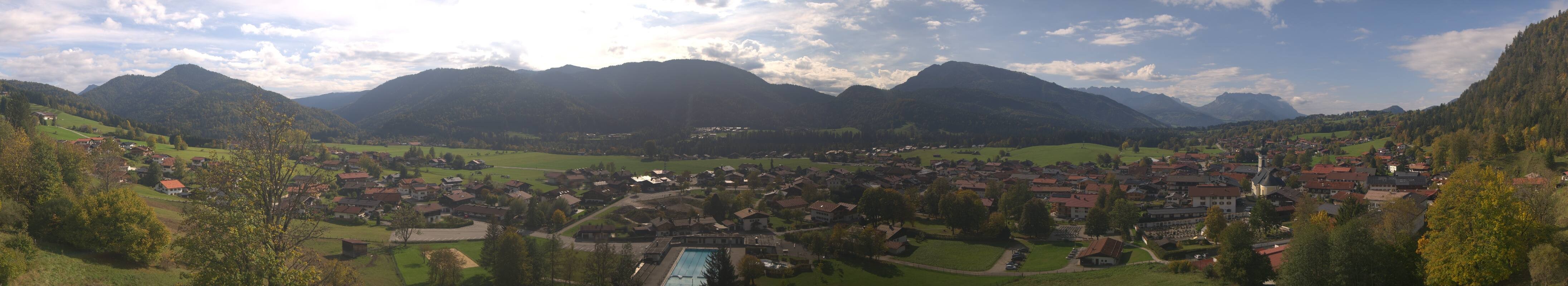 Archiv Foto Webcam Panoramablick auf das Dorf Reit im Winkl