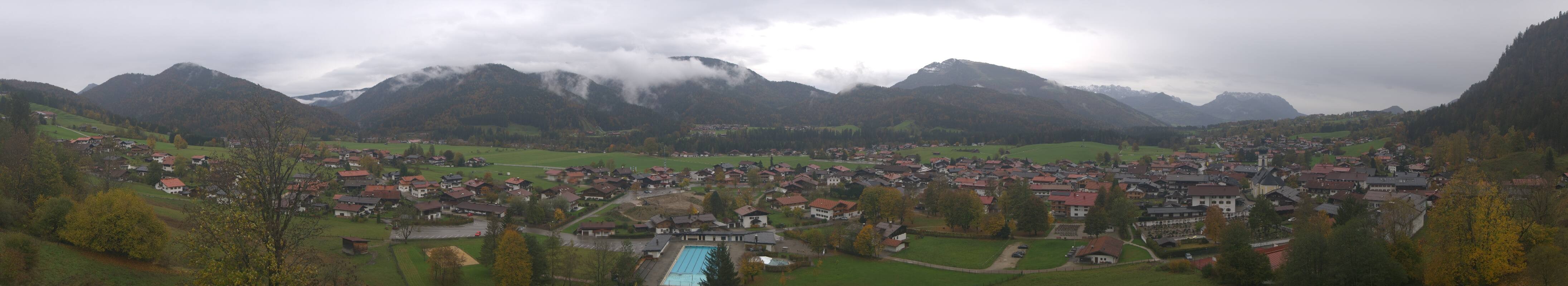 Archiv Foto Webcam Panoramablick auf das Dorf Reit im Winkl