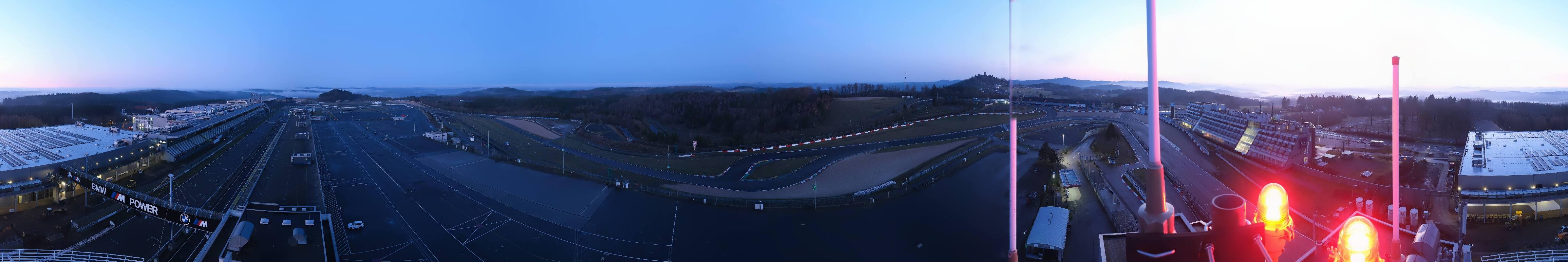 Archived image Webcam Nürburgring: Start/Finish line Grand Prix track