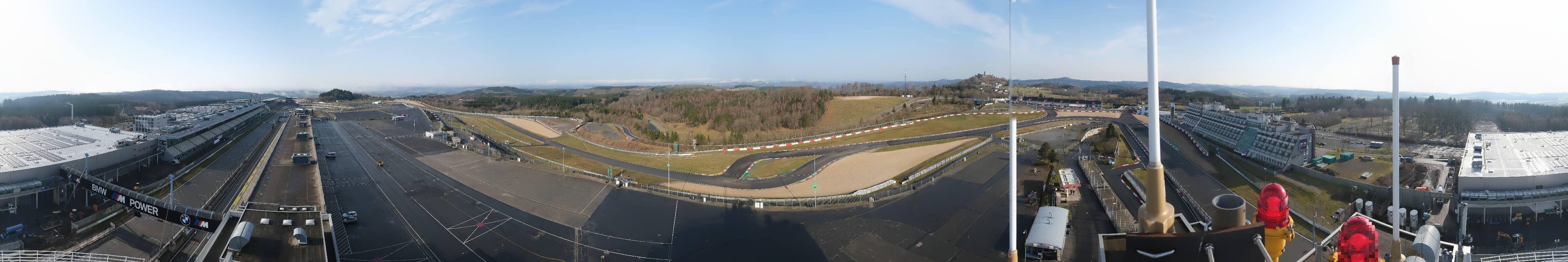 Archived image Webcam Nürburgring: Start/Finish line Grand Prix track