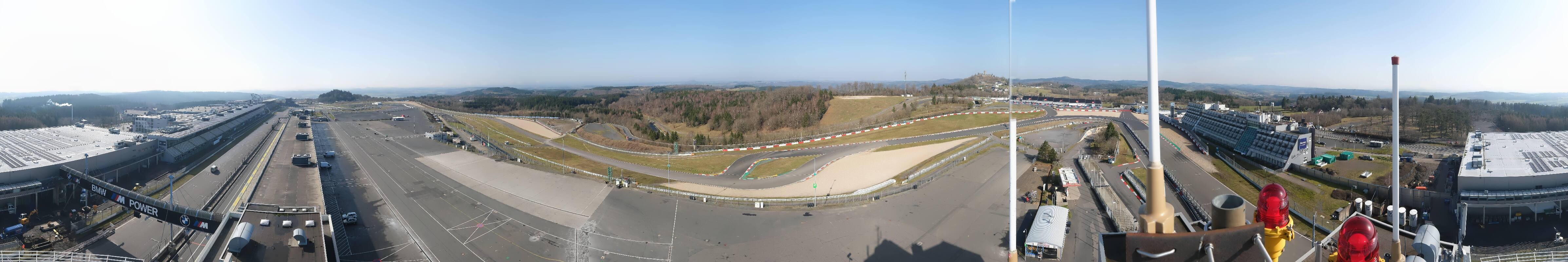 Archived image Webcam Nürburgring: Start/Finish line Grand Prix track