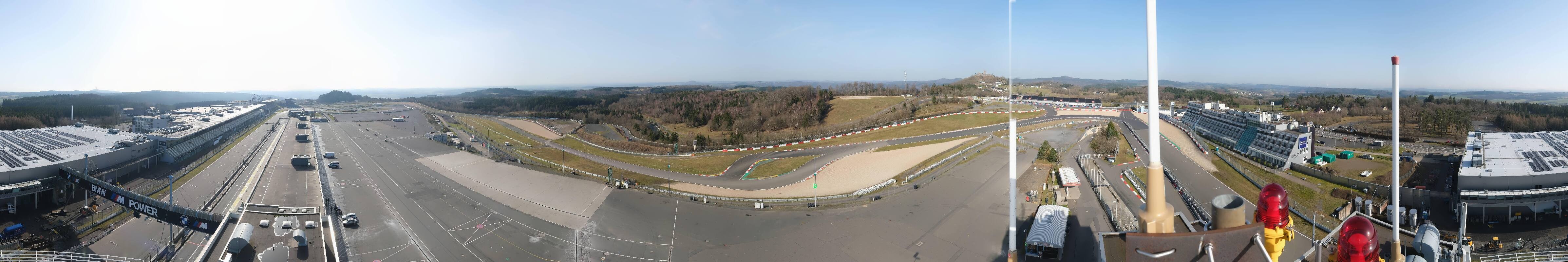 Archived image Webcam Nürburgring: Start/Finish line Grand Prix track
