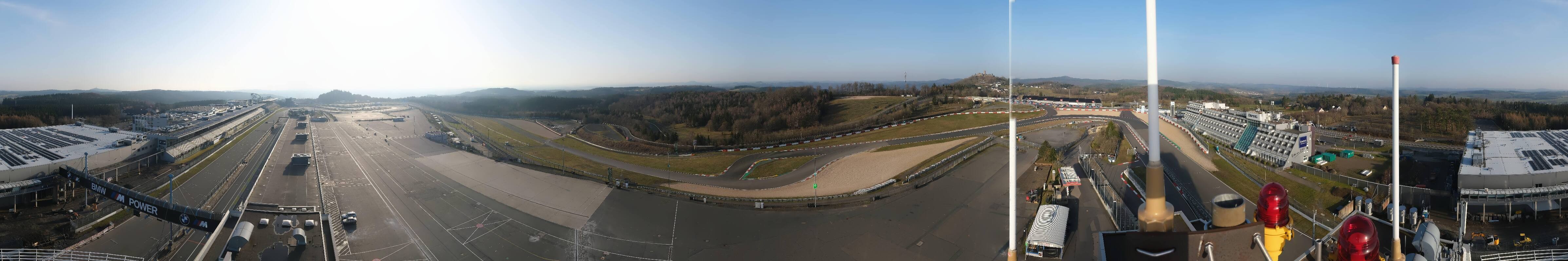 Archived image Webcam Nürburgring: Start/Finish line Grand Prix track