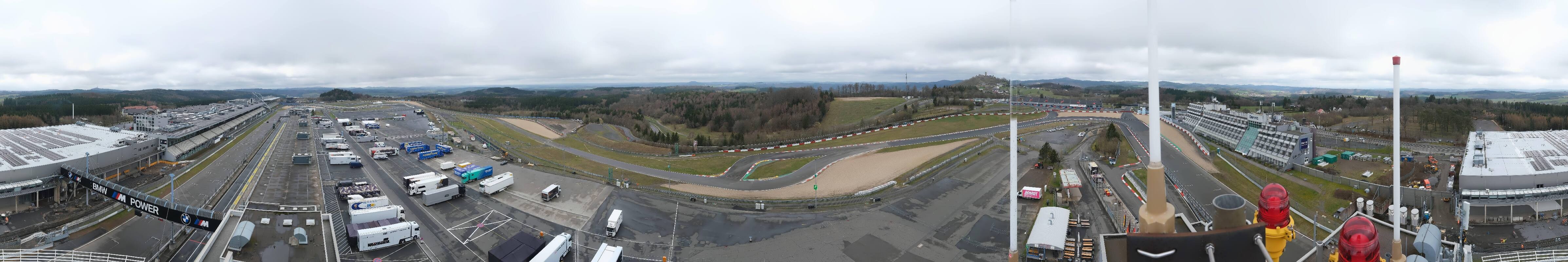 Archived image Webcam Nürburgring: Start/Finish line Grand Prix track
