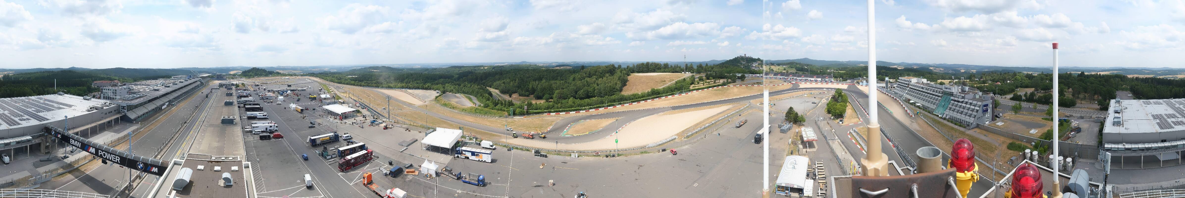 Archived image Webcam Nürburgring: Start/Finish line Grand Prix track