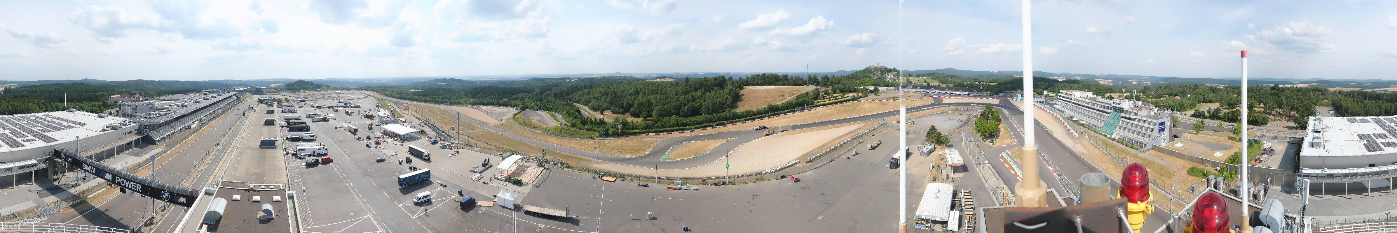 Archived image Webcam Nürburgring: Start/Finish line Grand Prix track