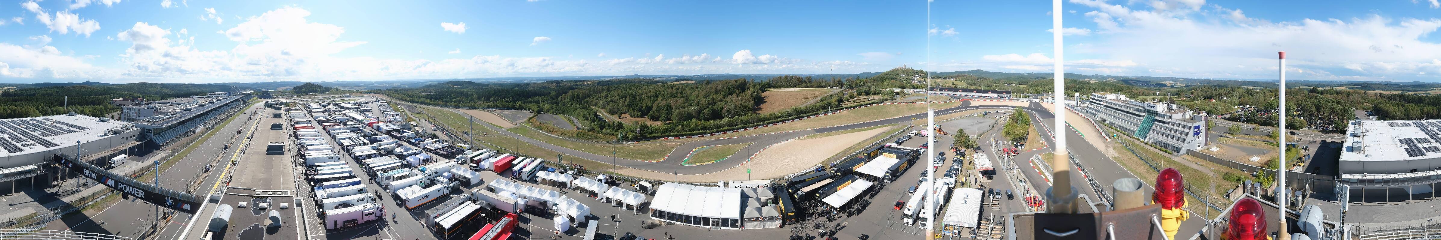 Archived image Webcam Nürburgring: Start/Finish line Grand Prix track