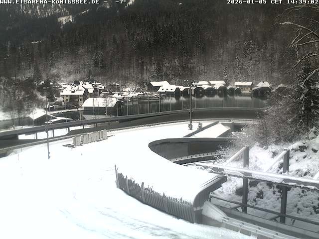 Archiv Foto Webcam Bobbahn mit Blickrichtung Königssee