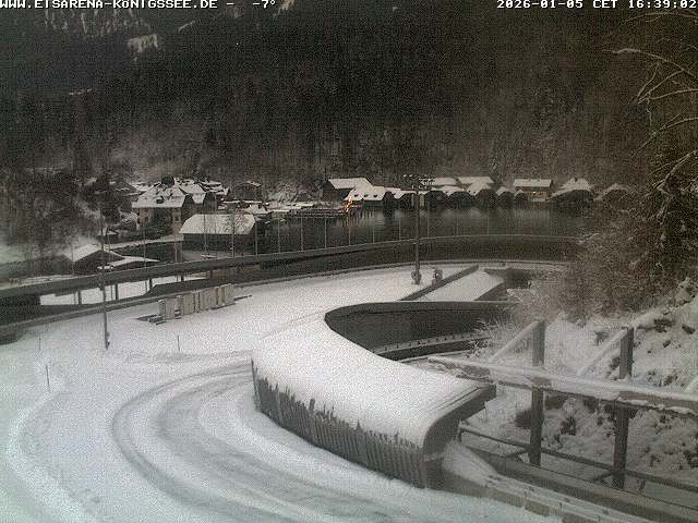 Archiv Foto Webcam Bobbahn mit Blickrichtung Königssee