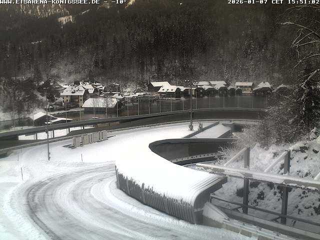 Archiv Foto Webcam Bobbahn mit Blickrichtung Königssee