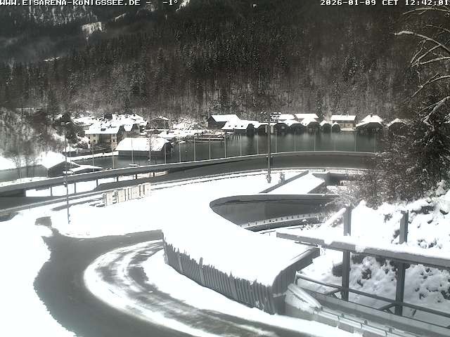 Archiv Foto Webcam Bobbahn mit Blickrichtung Königssee