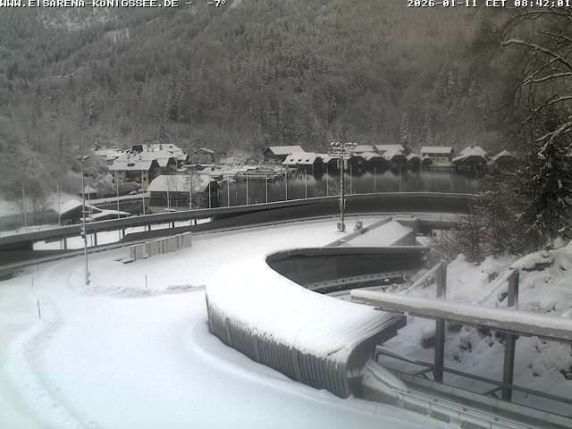 Archiv Foto Webcam Bobbahn mit Blickrichtung Königssee