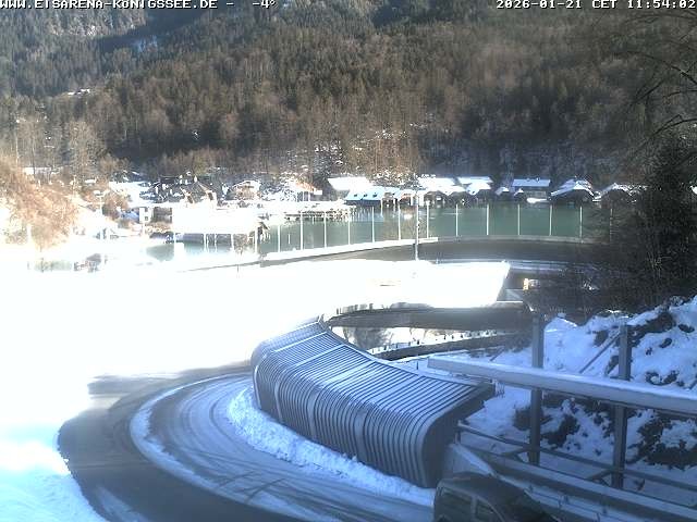 Archiv Foto Webcam Bobbahn mit Blickrichtung Königssee