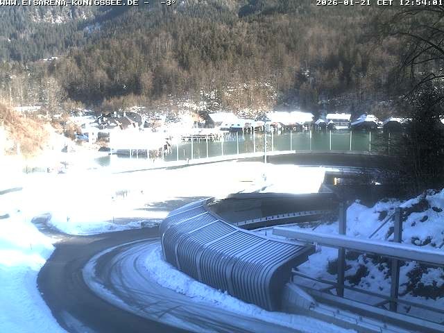 Archiv Foto Webcam Bobbahn mit Blickrichtung Königssee