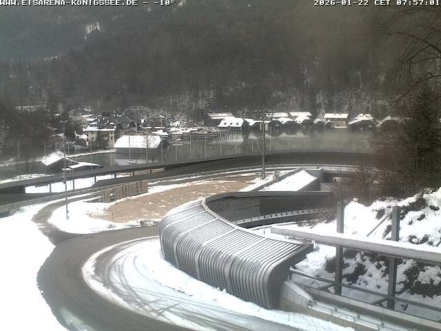 Archiv Foto Webcam Bobbahn mit Blickrichtung Königssee