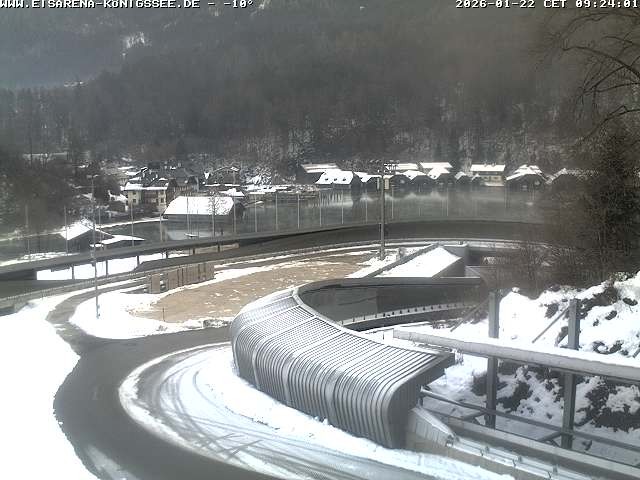 Archiv Foto Webcam Bobbahn mit Blickrichtung Königssee