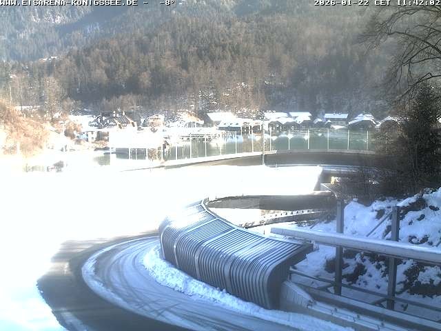 Archiv Foto Webcam Bobbahn mit Blickrichtung Königssee