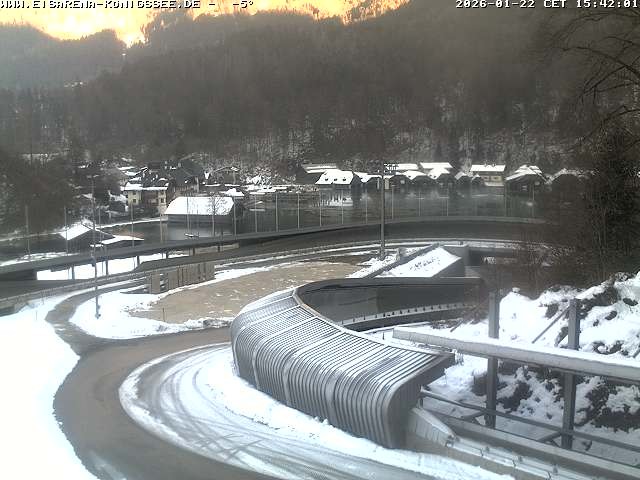 Archiv Foto Webcam Bobbahn mit Blickrichtung Königssee