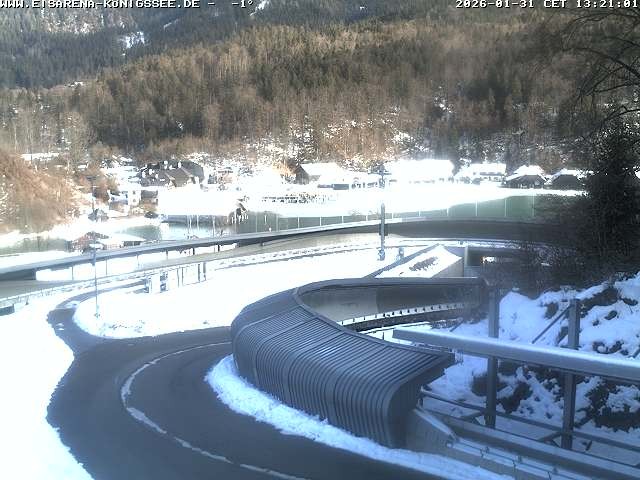 Archiv Foto Webcam Bobbahn mit Blickrichtung Königssee