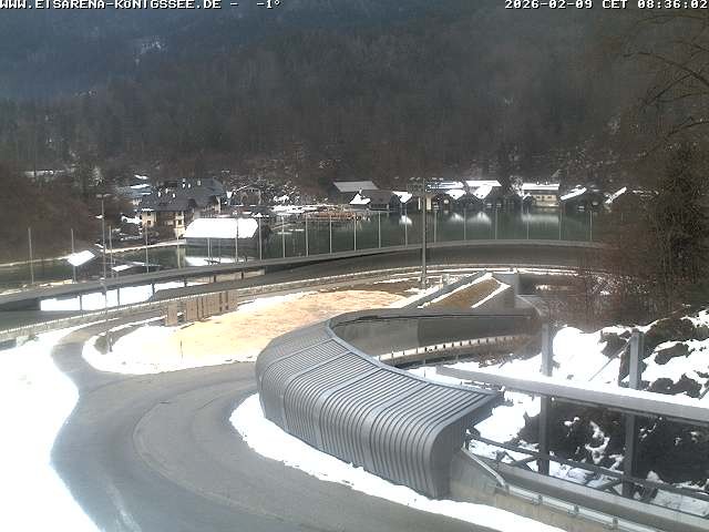 Archiv Foto Webcam Bobbahn mit Blickrichtung Königssee
