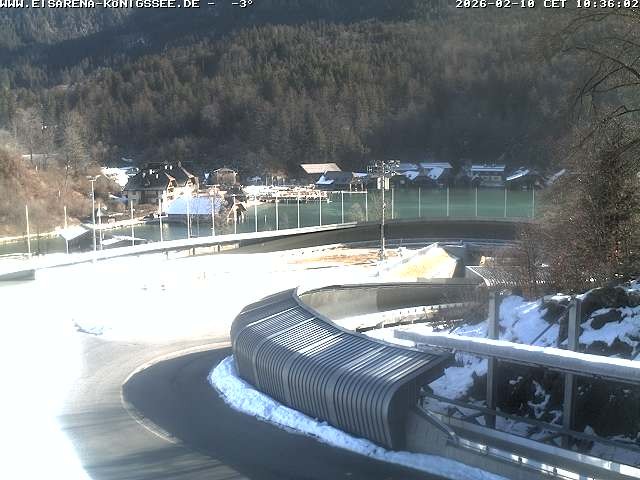 Archiv Foto Webcam Bobbahn mit Blickrichtung Königssee