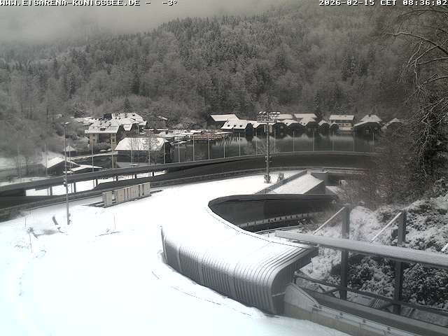 Archived image Webcam Bobsled run Koenigssee