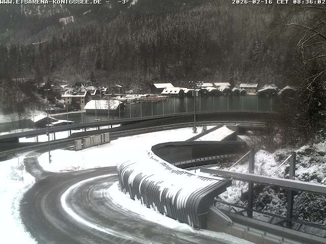Archiv Foto Webcam Bobbahn mit Blickrichtung Königssee