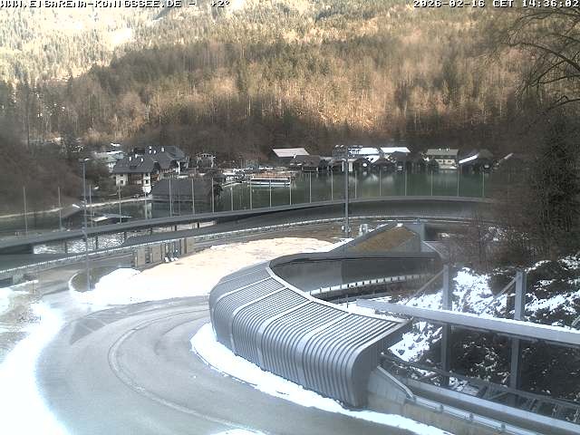 Archiv Foto Webcam Bobbahn mit Blickrichtung Königssee