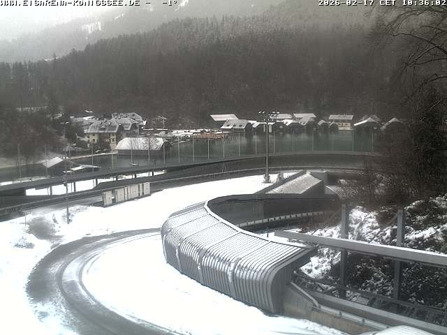 Archived image Webcam Bobsled run Koenigssee