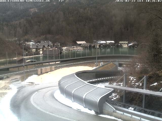 Archiv Foto Webcam Bobbahn mit Blickrichtung Königssee