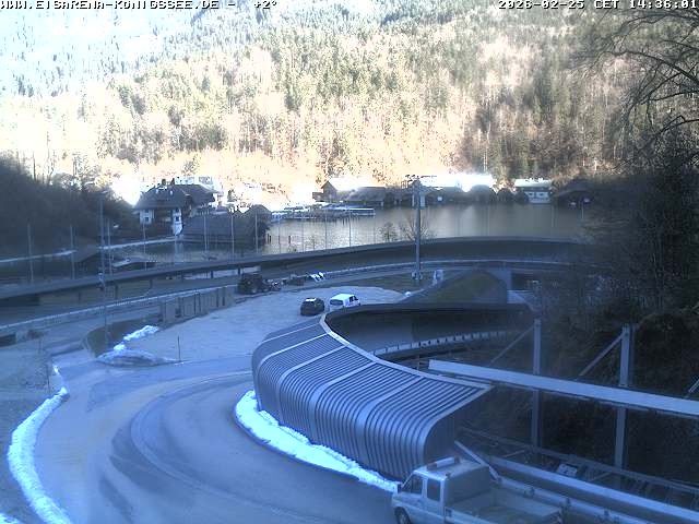 Archiv Foto Webcam Bobbahn mit Blickrichtung Königssee