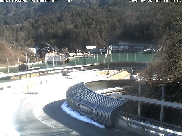 Archived image Webcam Bobsled run Koenigssee
