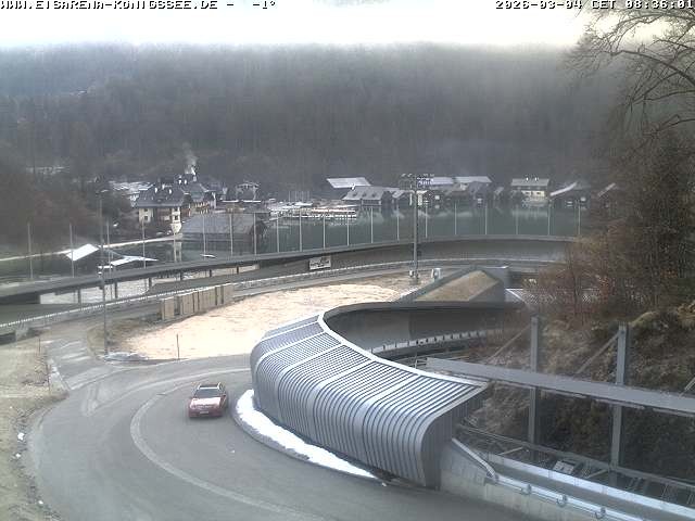 Archived image Webcam Bobsled run Koenigssee