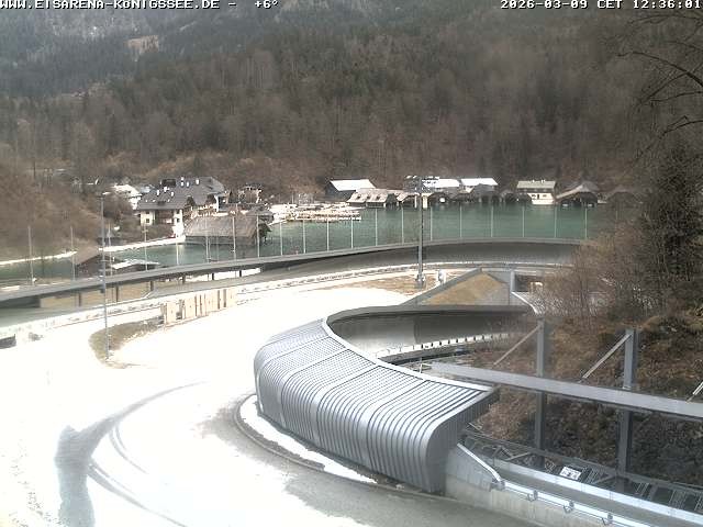 Archiv Foto Webcam Bobbahn mit Blickrichtung Königssee