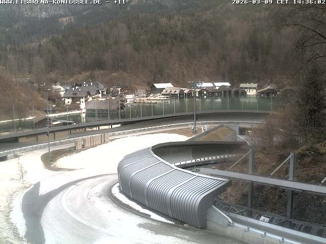 Archiv Foto Webcam Bobbahn mit Blickrichtung Königssee