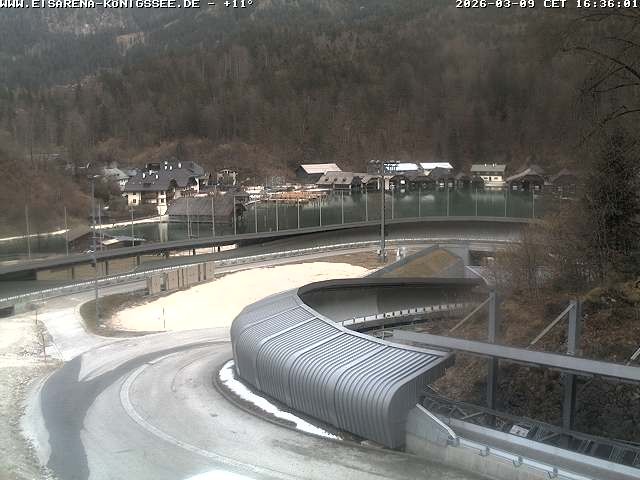 Archiv Foto Webcam Bobbahn mit Blickrichtung Königssee