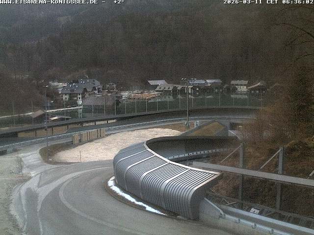 Archived image Webcam Bobsled run Koenigssee