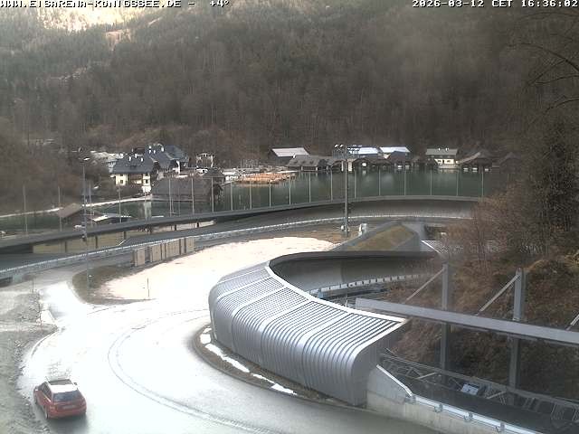 Archiv Foto Webcam Bobbahn mit Blickrichtung Königssee