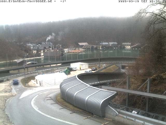 Archiv Foto Webcam Bobbahn mit Blickrichtung Königssee