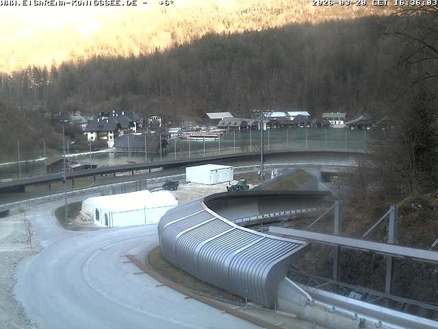 Archiv Foto Webcam Bobbahn mit Blickrichtung Königssee