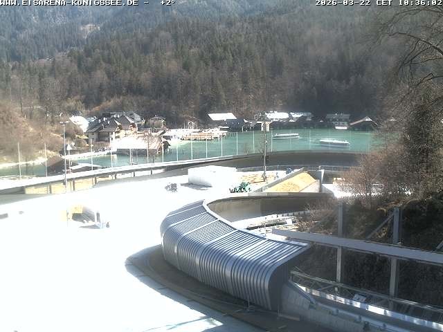 Archived image Webcam Bobsled run Koenigssee
