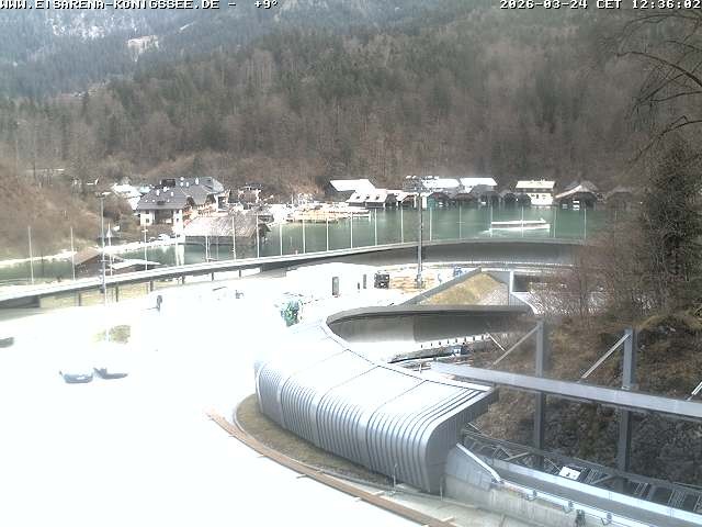Archiv Foto Webcam Bobbahn mit Blickrichtung Königssee