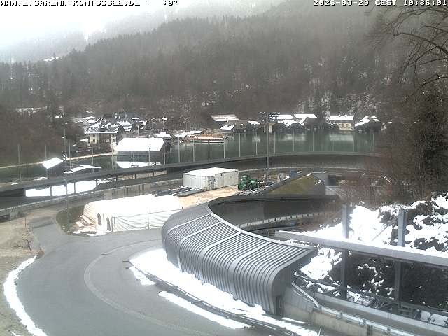 Archived image Webcam Bobsled run Koenigssee